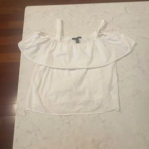 Off the shoulder white top